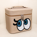2017 New arrival Korean style PU leather make up bag fashion women big capacity cute big