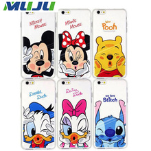 100pcs/lot Cellphone Classical Cartoon Pattern Design Case Ultra Thin Clear Protection Back Cover For iPhone 5 5S SE 6 6s plus