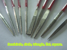 Venta al por mayor 10 unids = 1 lote 2 * 100 Mini triángulo guitarra cuchillo lima de diamante joyería aparato reparación