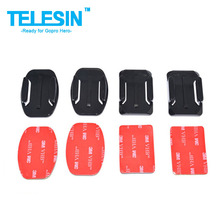 Wholesale Go pro Flat+Curved Adhesive Mounts FOR GoPro CAMERAS 4pcs for gopro hero 3 black edition gopro3 Drop shipping