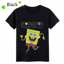 2016 Cartoon spongebob T Shirts Children Clothes Boys Short Sleeve Tees 100 Cotton Baby Girls Clothing