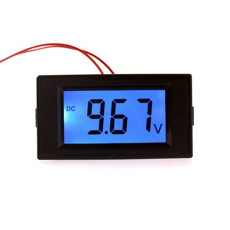 Car motorcycle voltmeter dc 7.5-19.99V volt voltage panel meter car monitor with digital lcd display blue backlight
