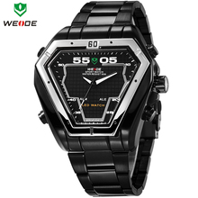Fashion WEIDE Military Watches Illuminated LED Digital Analog Dual Time Mens Multi Functional Quartz Wristwatch 3ATM