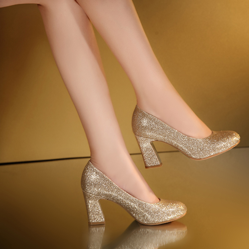 inexpensive gold shoes