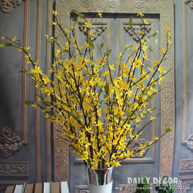 yellow and grey artificial flowers