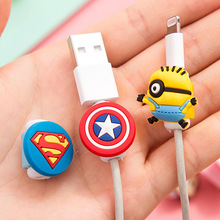 200pcs/lot Cartoon USB Charger Data Cable Earphone Protector headphones line saver For Mobile phone USB cable protection