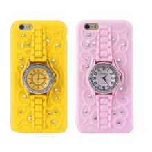 Fashion Wrist Watch model Bracket style phone case for iphone 6 6s 4 7 inch silicon
