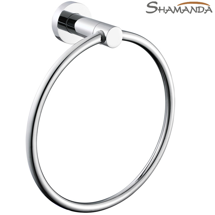 Free Shipping Solid Brass Chrome Finished Round Towel Ring Bathroom Accessories Product Towel