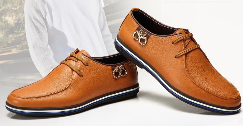 Весной новый кожаный мужской обуви в день отдыха кожаные ботинки с портативный износостойкой популярных мужская обувь