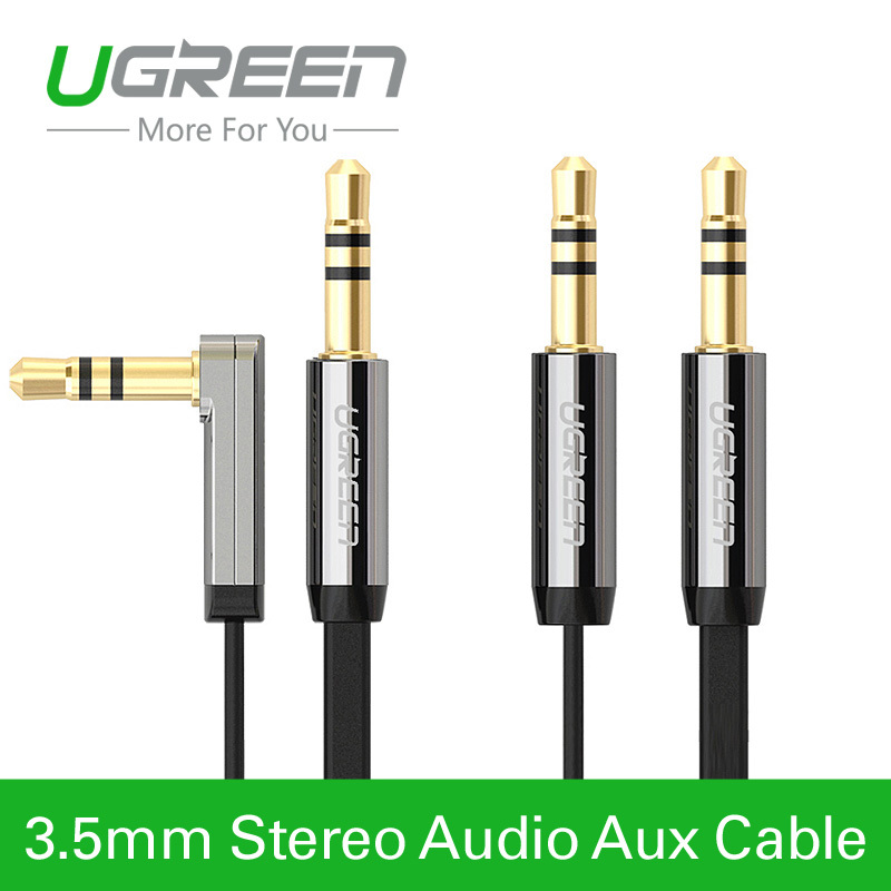 Ugreen aux кабель 3.5 мм между мужчинами аудио кабель 90 градусов вправо угол плоским aux кабель для автомобиля/PM4 PM3/наушников aux шнур
