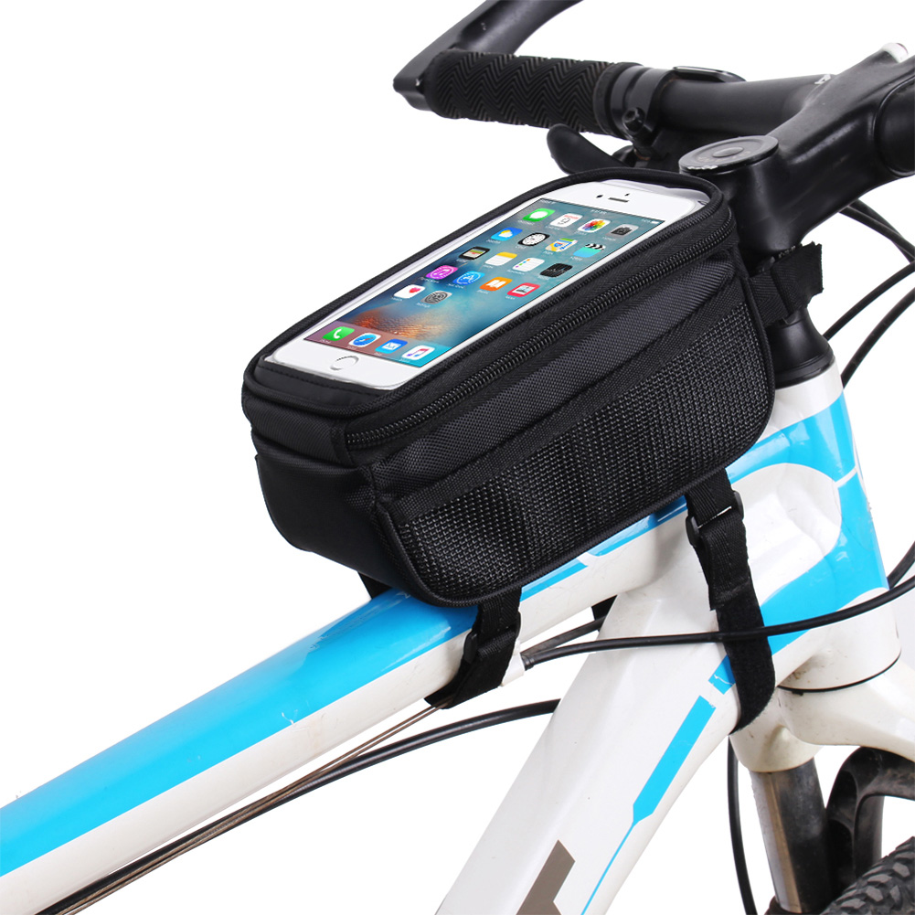 Waterproof Cycling Bag Bike Bicycle Front Frame Pannier Tube Bag For Cell Phone