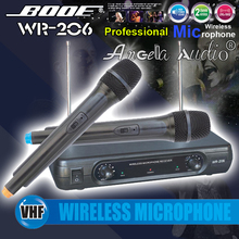 Free Shipping ! Professional WR-206 Handheld Dynamic VHF Wireless Microphone System Mic Mike For Karaoke KTV Stage DJ Conference