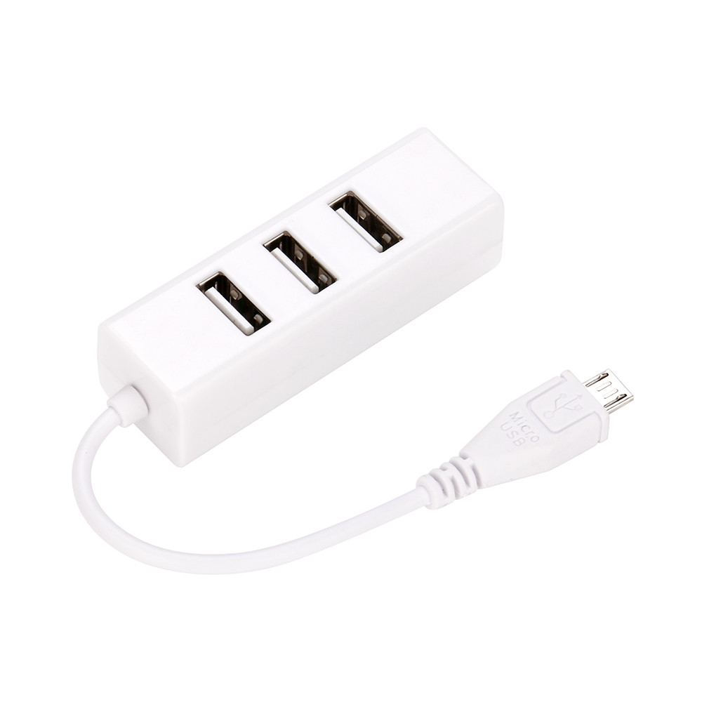 Mini Micro USB To 4 Port USB OTG Hub For Raspberry Zero ODROID White 2018