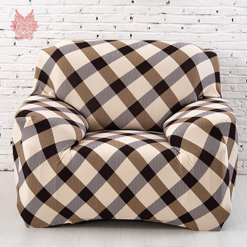 FREE SHIPPING 1SEAT Pastoral style floral/stripe print Universal Elastic force Sofa cover plaid print Slipcover SP2473
