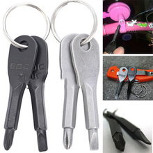 2015 Rushed Phillips Ferramentas Manuais Watch Pocket Outdoor Tool New Stainless Steel Keychain Key Ring 2