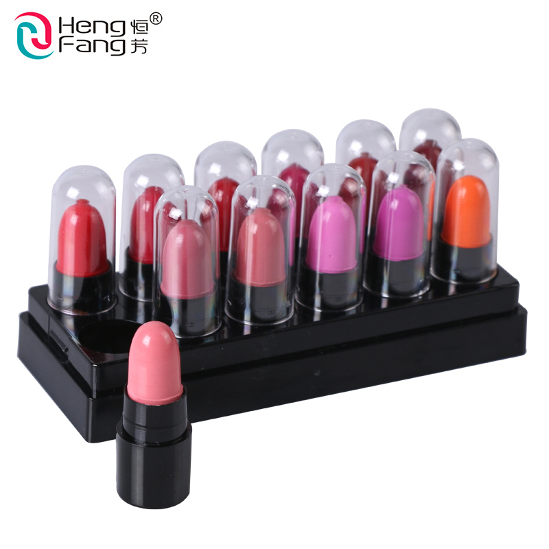12colors set 2015 New HengFang High Quality Makeup 12 colors Lipstick Lip Color Long lasting Lip