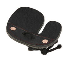 Cow Leather Archery Finger Guard Protection Pad Glove Tab Bow Shooting New