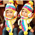 Cute Rabbit Baby Girls Toddler Infant Knit Caps Scarfs Sets Warm Hats Children Kids Winter Knitted