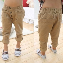Retro Toddler Kid Boy Pants Khaki Casual Pants Straight Trousers 2 7Y Baby Clothes