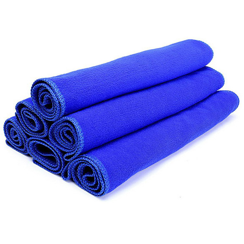 R1B1 5PCS Microfiber Car Clean Wash Polish Multi-function Towel Blue Free Shipping