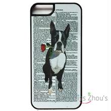 For iphone 4/4s 5/5s 5c SE 6/6s plus ipod touch 4/5/6 back skins mobile cellphone cases cover Boston Terrier
