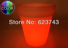 
Free Shipping Glowing lighting LED flower pot RGB led flower pot led round vase LED beer