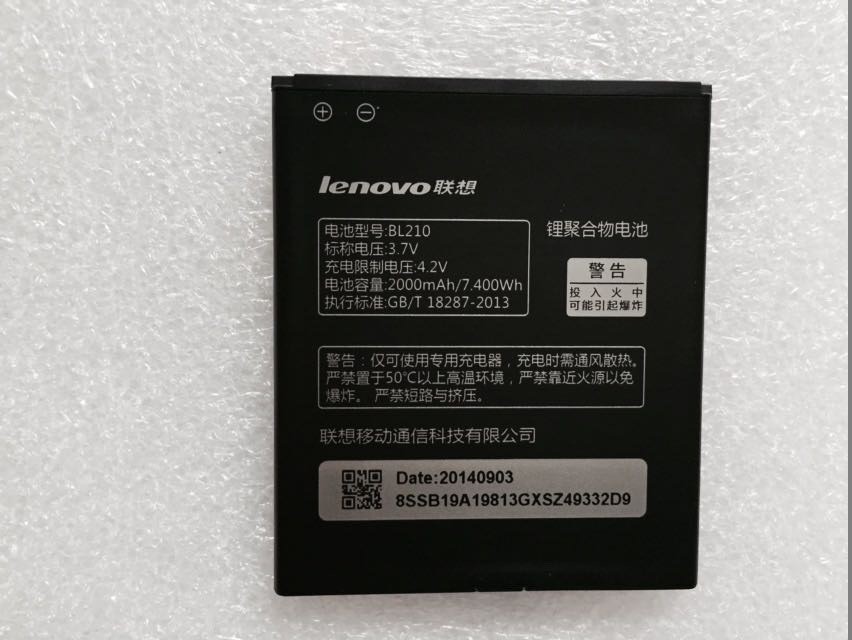 Lenovo A606 battery 2000mAh BL210 100 Original replacement Battery for A536 Mobile Phone Free Shipping In