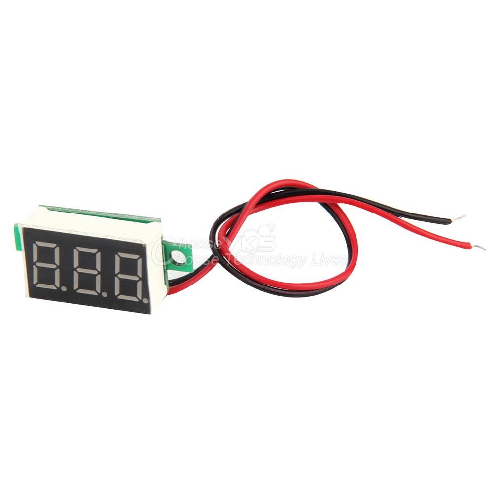 Mini Red LED Panel Voltage Meter 3-Digital Adjustment Voltmeter DC 4.0-30V 
