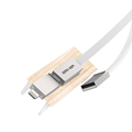 2 in1 Type C Port Sticky Data USB Cable Fast Charging Data Line Zinc Alloy 1m