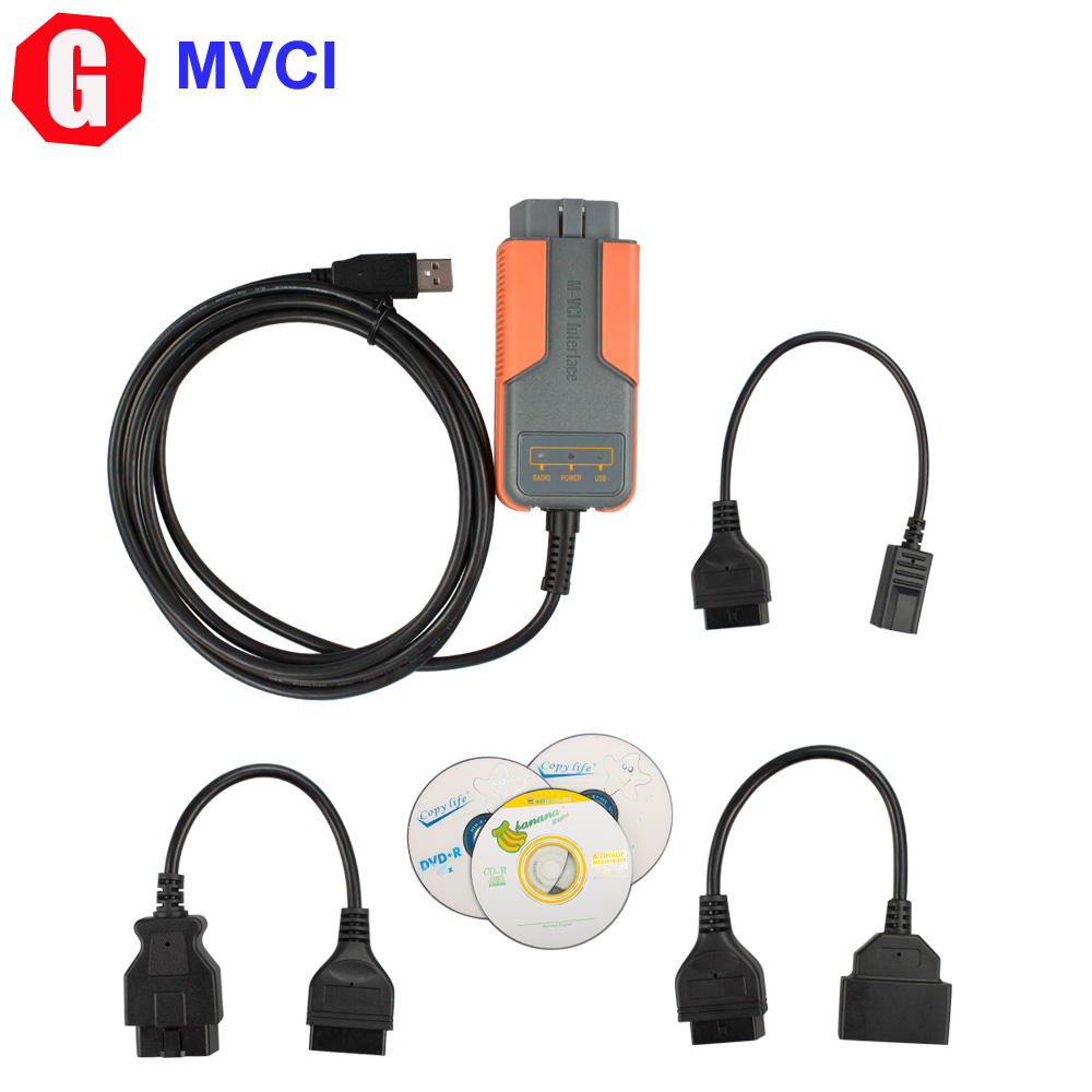 Free Shipping For 2013 Newest version V8.10.021 MVCI for Toyota Tis for H-onda Toyota Lexus and Volvo OBDII Reprogramming Tool