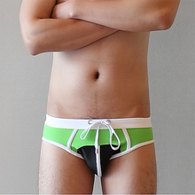 Manview Brand Nylon Swimwear men Colorful and Sexy swimming trunks Comfortable Patchwork men s swimwear