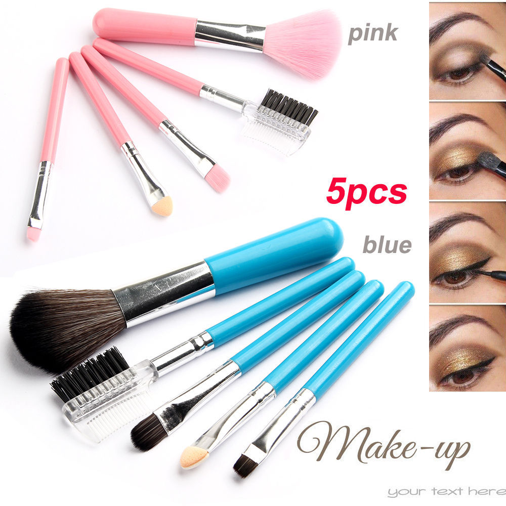 Fashion Mini 5Pcs Makeup Brushes Cosmetics Tools Eyeshadow Eye Face Cosmetic Makeup Brush Set Blush Soft
