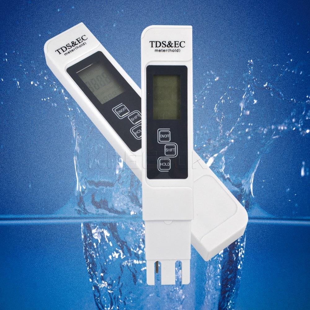 TDS EC Meter Temperature Tester Pen 3 In1 Function Conductivity Water Quality Measurement Tool TDS&EC Tester 0-9999ppm YB021+