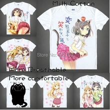 2015 Hentai Prince Stony Cat Azusa Azuki T Shirt Cosplay Costumes Men’s Japanese Famous Anime T-shirt Gift Camisetas Masculina