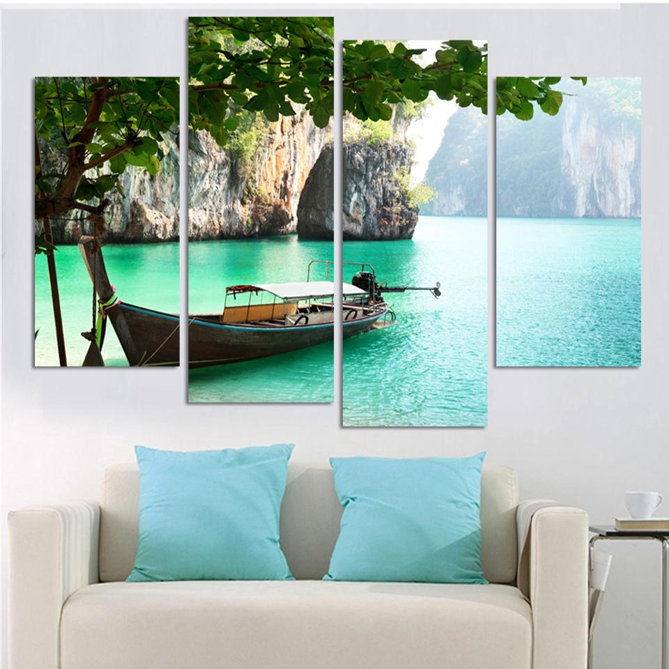 Home Decor Picture Fashion Large HD Seaview With Canvas Print Painting for Room Wall for Living Room Picture