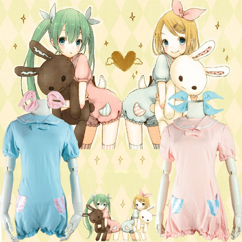 VOCALOID Cosplay Hatsune Miku/Kagamine Rin Jumpsuit Women Conjoined Costume