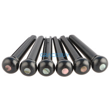 Alice Bridge Pin Saddle For Acoustic Guitar, 6 Pcs Black PVC Guitarra Musical Instrument New