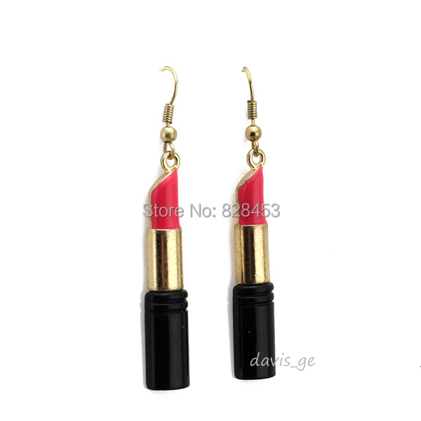 ... -Alloy-Jewelry-Black-Red-lipstick-Style-1-8-Dangle-Drop-Earrings.jpg
