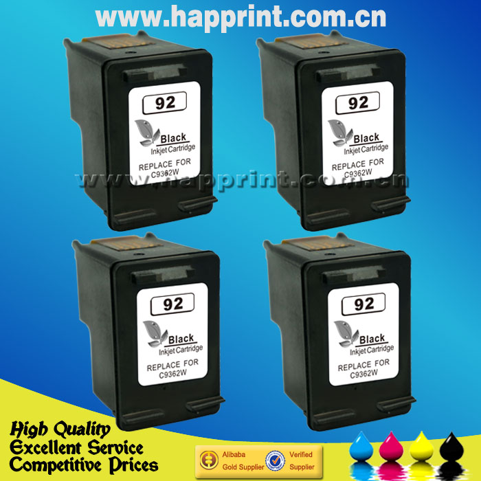 Inkjet Printer Ink Cartridge For Hp 92 C9362w For Hp Psc 1507 Hp Psc 1510 Hp Psc 1510s 4pcs In