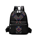 Edgy Colorful Rivets 2016 New Ladies Backpack Fashion Trendy Waterproof Nylon Casual Bag High Quality Designer