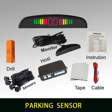 Buzzer car parking assistance with 4 sensors and LED display Reverse Backup Radar Alert Indicator System 6 colors to choose