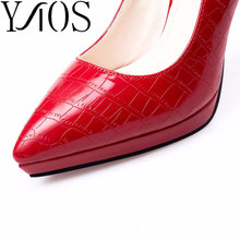 New 2016 Summer shoes Women Sexy Snake texture 10cm High heel Pump Lady Red Sole single