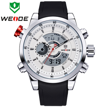 Новый 2015 WEIDE Relogio Masculino мужчины спортивные часы цифровой дисплей 3ATM водонепроницаемый кварца япония военные часы WH3401