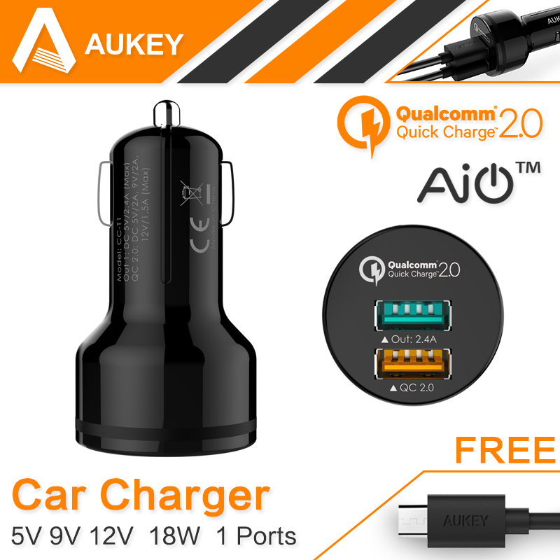 qualcomm certified aukey charge 2 0 18w usb turbo qualcomm certified aukey charge 2 0 18w usb turbo