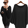 Feitong Autumn Winter Women Knitted Sweater Fashion Ladies Loose Oversized Batwing Sleeve Loose Sweater Knitwear Tops