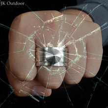 Self-defense Ring Shocker Weapons Product Survival Ring Tool Pocket Women Self Defense Ring Glass Breaker Tool Personal Defence