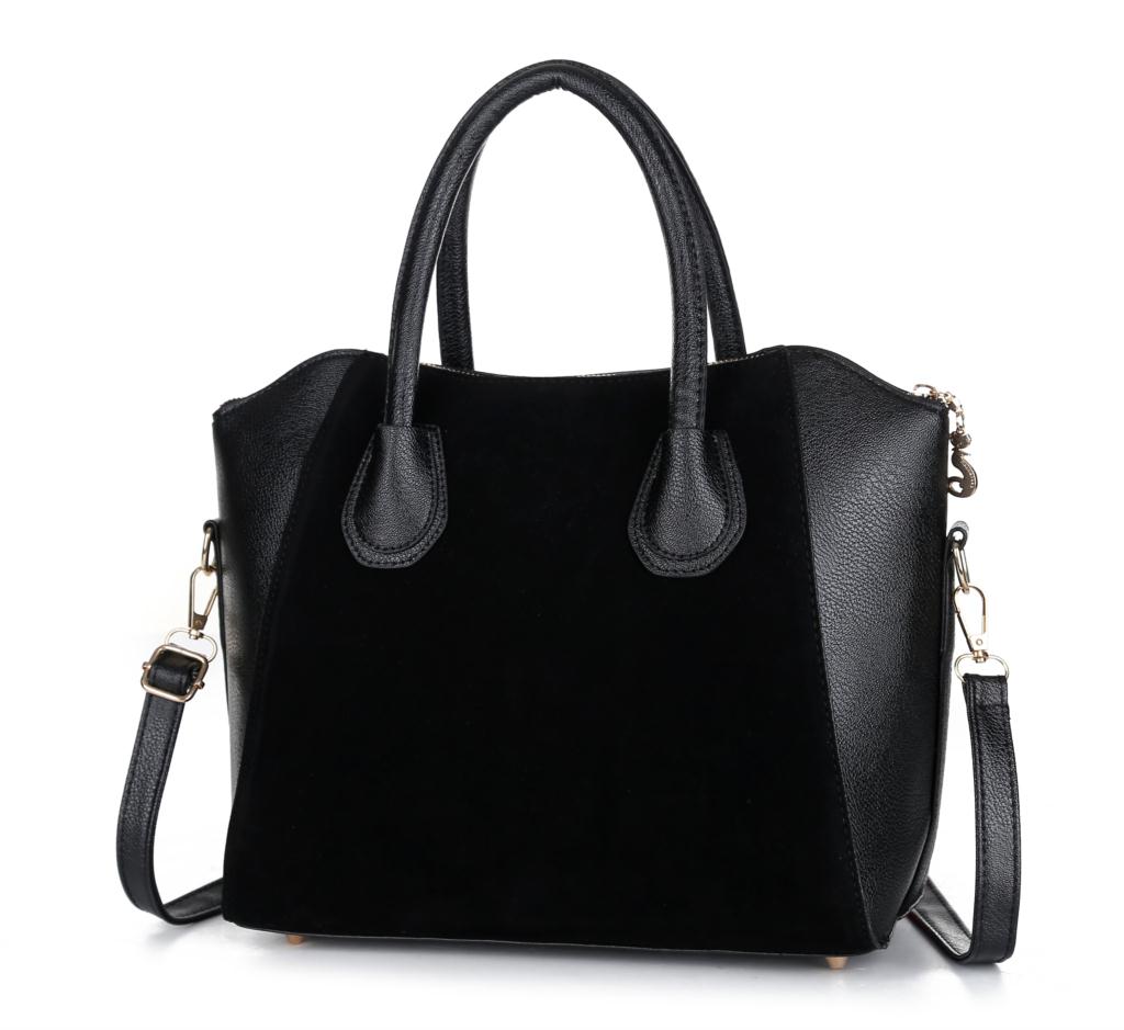 Hot Sale! Bag Fashion Bags 2016 Patchwork Nubuck Leather Women's Handbag Smiley Shoulder Bags Free Shipping KJG-M-42bag