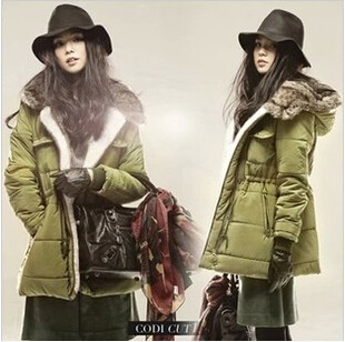Plus Size New Women Winter Coat Casual Long Hooded Down Jacket Women Outdoor Female Parkas Raccoon Collar Fur Coat JX239