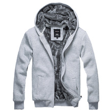 2015 Winter Extra Thick Velvet Hooded fleece warm Mens Hoodies and Sweatshirts Sport Jackets and Coat