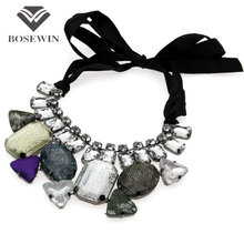 Hotsale fashion jewelry ribbon necklace Chocker necklace  Wholesale fashion Jewelry Coat Necklace Free shpping  N68076